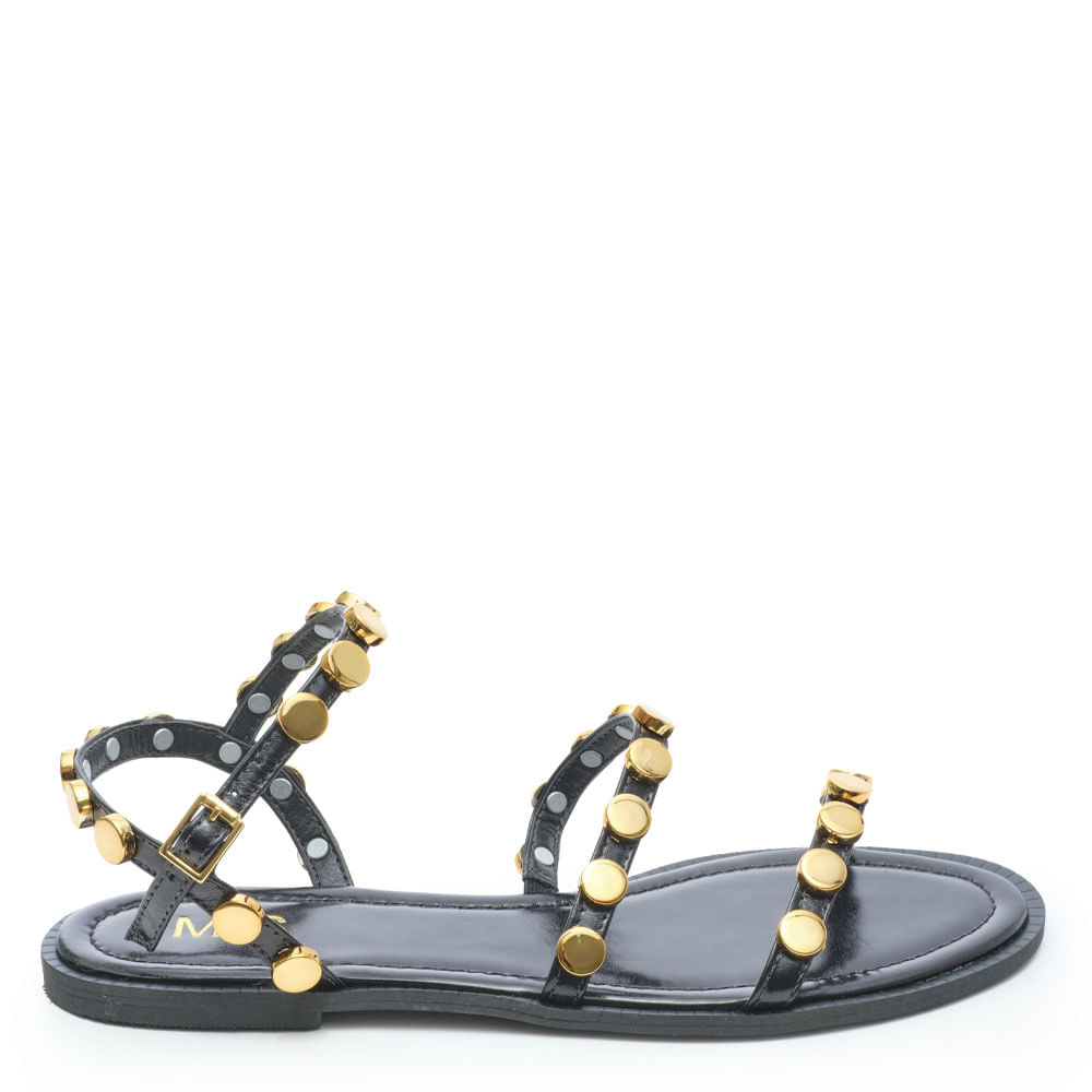 sandalia rasteira m|s bulgari preto 237-1